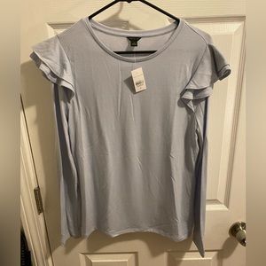 Ann Taylor. Light periwinkle long sleeve shirt